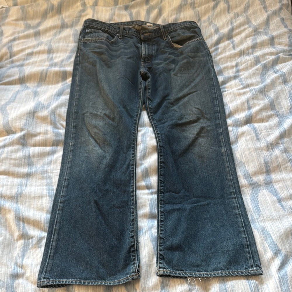 Banana Republic Men's Bootcut Jeans in Dark Blue